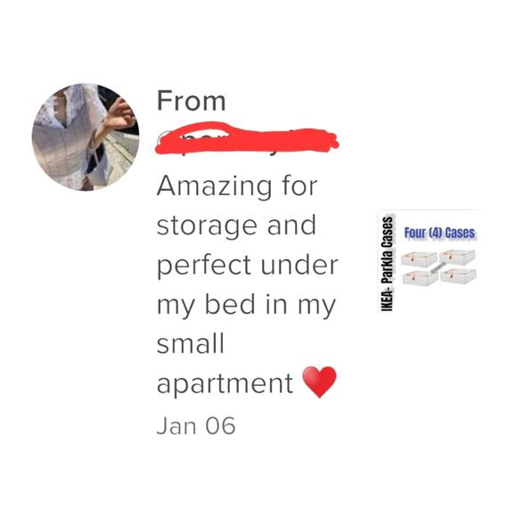 IKEA PÄRKLA - Set of Four (4) IKEA Roomy Sturdy Storage Reusable Case Tote Eco - Picture 3 of 14